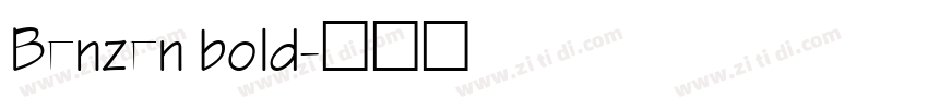 Benzen bold字体转换